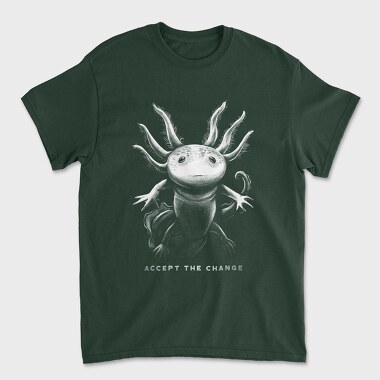 Realistic Hand Drawn Axolotl Change, Tricou Barbati (Unisex)