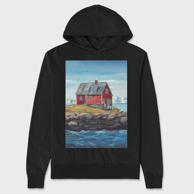 Red House Painting Iceberg Poster, Hanorac Oversize Barbati (Unisex)