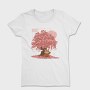Red Panda And Sakura Tree, Tricou Femei