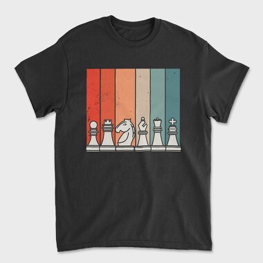 Retro Chess, Tricou Barbati (Unisex)