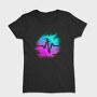 Retro Neon Glitch Logo, Tricou Femei