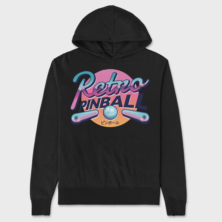 Retro Pinball, Hanorac Oversize Barbati (Unisex)