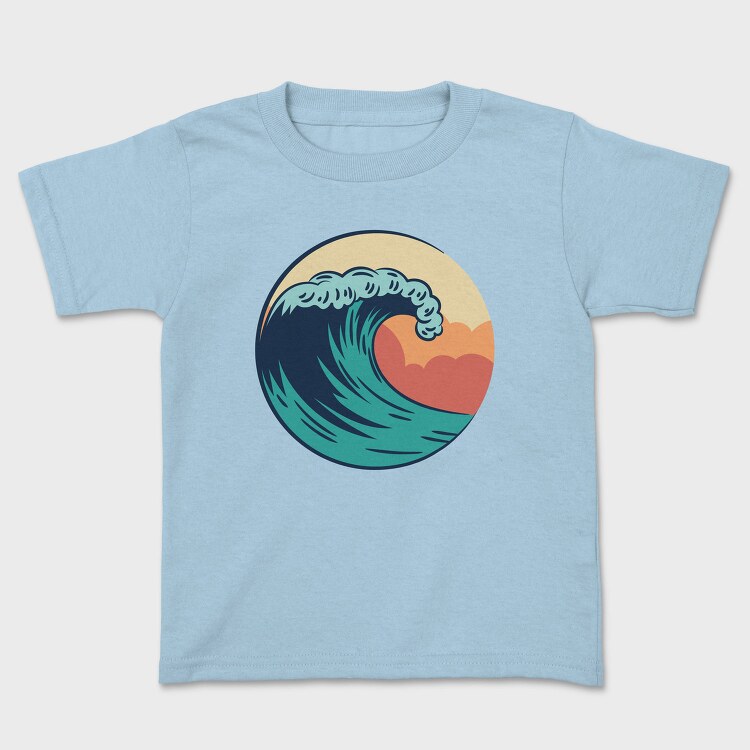 Retro Wave Art Vintage Wave, Tricou Copii