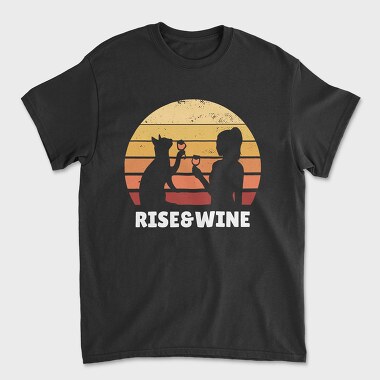 Rise Wine Sunset And Wine, Tricou Barbati (Unisex)