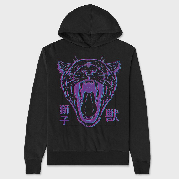 Roaring Lioness Blurred, Hanorac Oversize Barbati (Unisex)