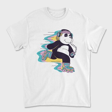 Roller Skating Panda, Tricou Barbati (Unisex)