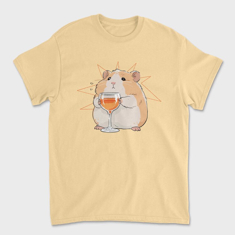 Sad Hamster With Drink, Tricou Barbati (Unisex)