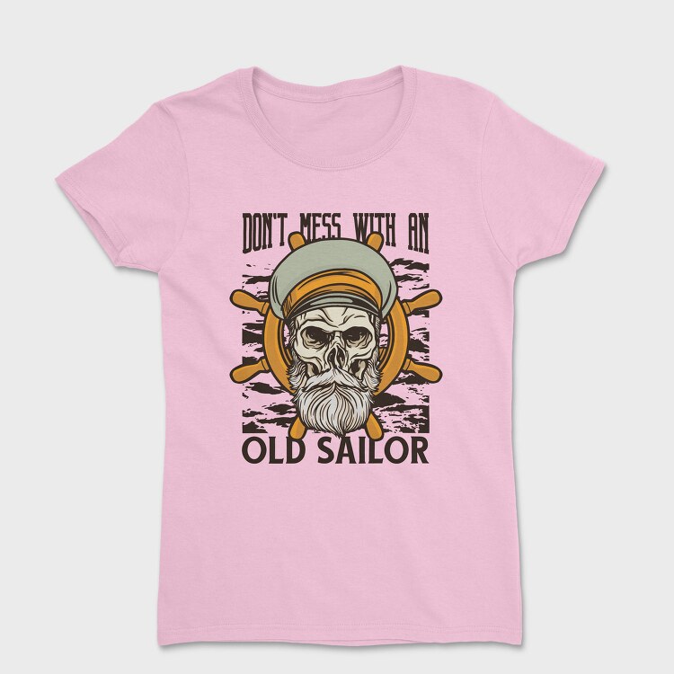 Sailor Skull Captain Illustration, Tricou Femei