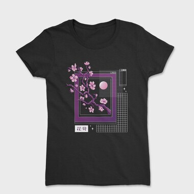 Sakura Flowers Vaporwave, Tricou Femei