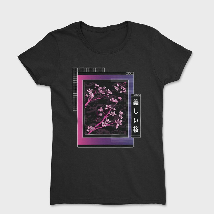 Sakura Tree Vaporwave, Tricou Femei