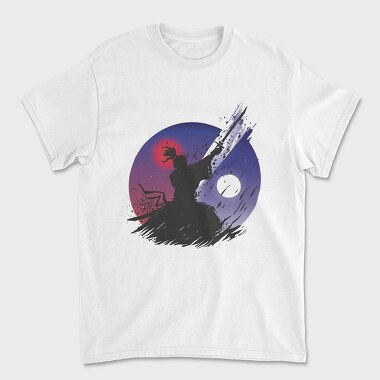 Samurai Warrior Under Moon Cut, Tricou Barbati (Unisex)