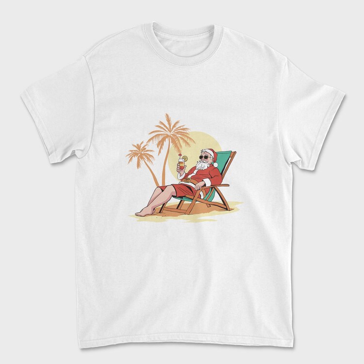 Santa Claus Beach Vacation, Tricou Barbati (Unisex)