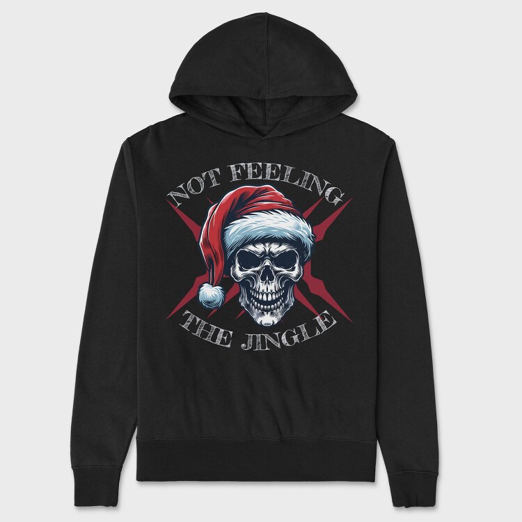 Santa Skull Holiday Christmas, Hanorac Oversize Barbati (Unisex)