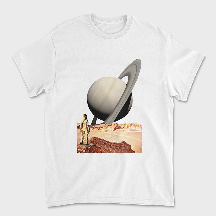 Saturn Planet Vaporwave Explore, Tricou Barbati (Unisex)