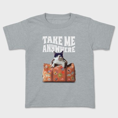 Travel Suitcase Cat Wanderlust, Tricou Copii