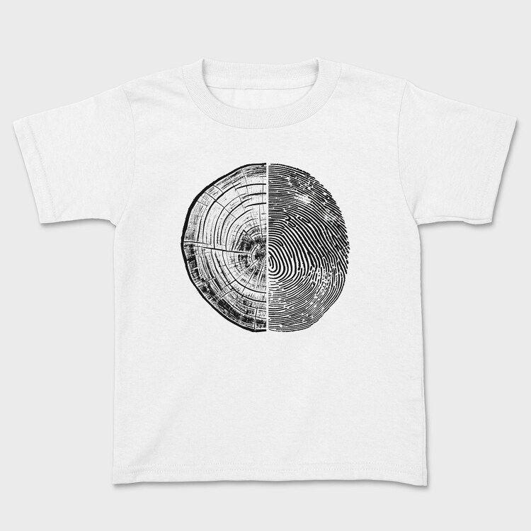 Tree Rings And Finger Print Digital, Tricou Copii