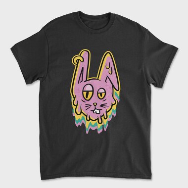 Trippy Melting Bunny, Tricou Barbati (Unisex)