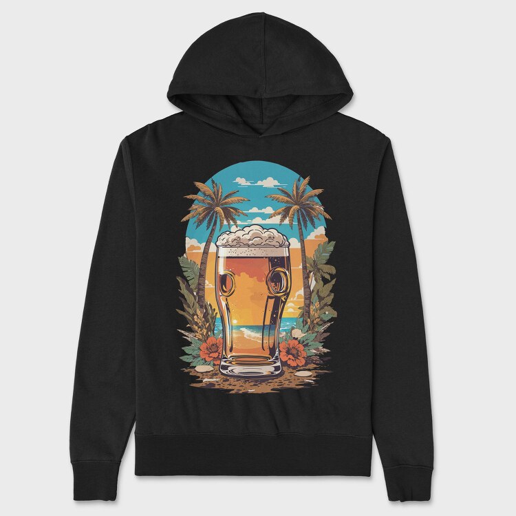 Tropical Beer Beach, Hanorac Oversize Barbati (Unisex)