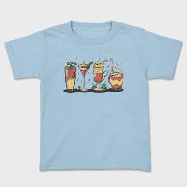 Tropical Drinks And Cocktails Christmas, Tricou Copii