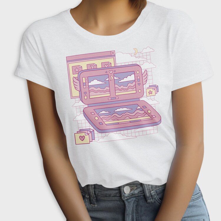 Vaporwave Videogame Console Pink Consola, Tricou Femei