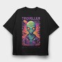 Colorful Alien Traveler Trend, Tricou Oversize Barbati (Unisex)