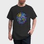 Colorful Angry Lion Vaporwave, Tricou Barbati (Unisex)