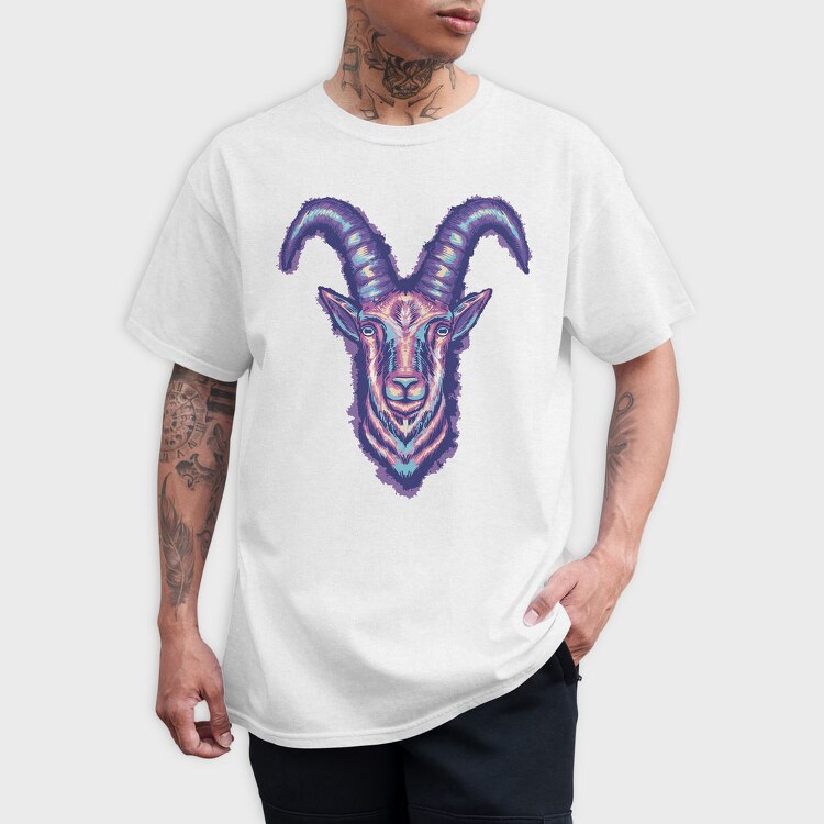 Colorful Goat Head, Tricou Barbati (Unisex)
