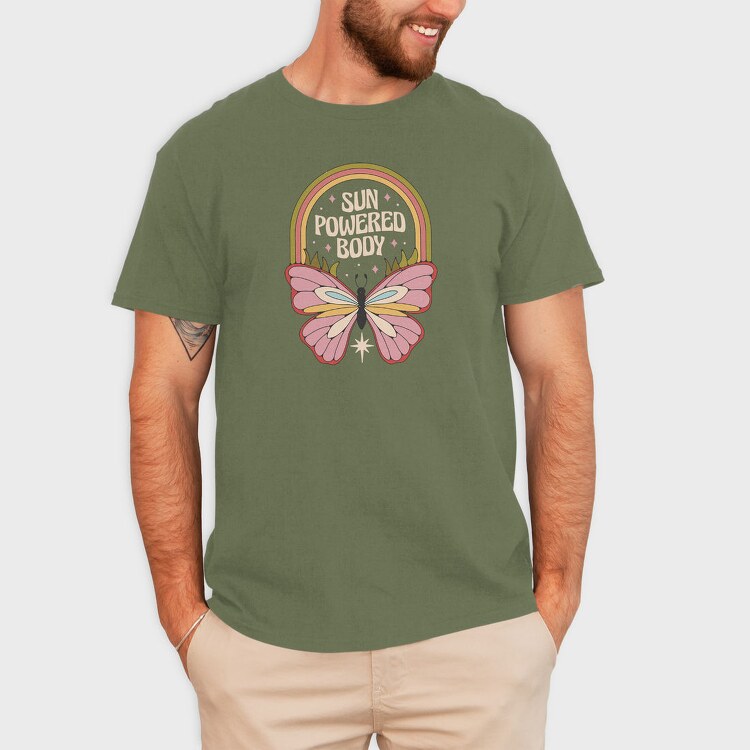 Butterfly Hippie Collection Flower Power Nature, Tricou Barbati (Unisex)