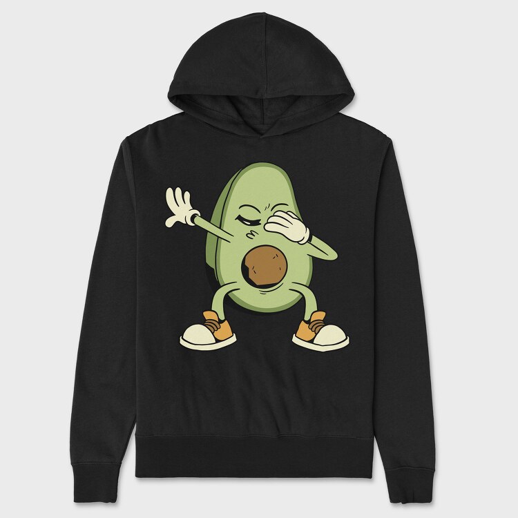 Dabbing Avocado, Hanorac Oversize Barbati (Unisex)