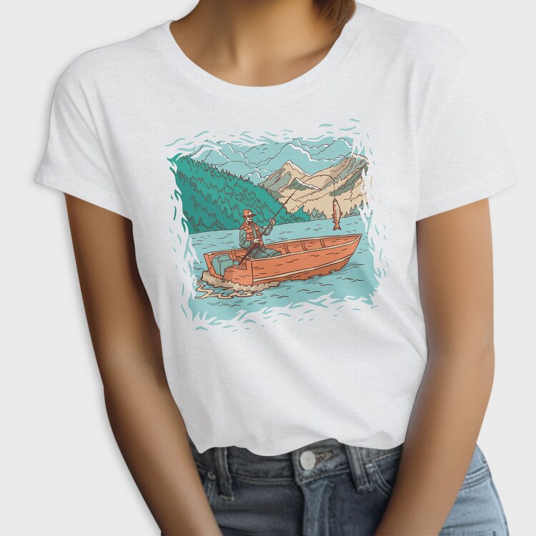 Fisherman In Boat, Tricou Femei