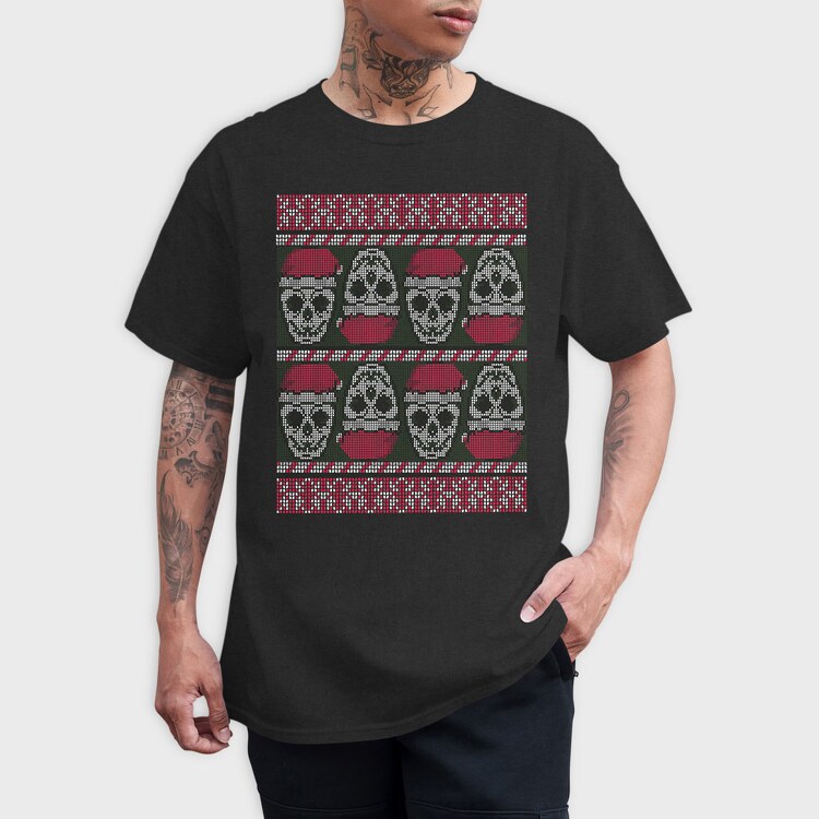 Skulls Ugly Sweater, Tricou Barbati (Unisex)