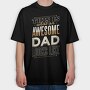 Awesome Dad Father, Tricou Oversize Barbati (Unisex)
