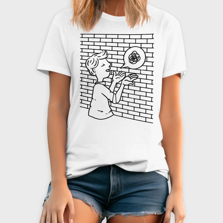 Man Talking To Wall, Tricou Barbati (Unisex)