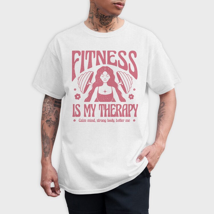 Fitness Is My Therapy Gym, Tricou Barbati (Unisex)