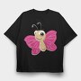 Butterfly Smile, Tricou Oversize Barbati (Unisex)