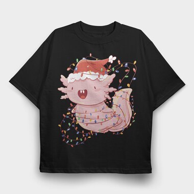 Axolotl Christmas Lights, Tricou Oversize Barbati (Unisex)