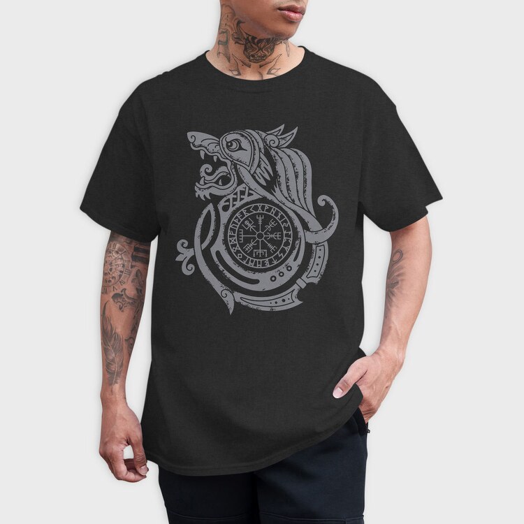 Viking Wolf, Tricou Barbati (Unisex)