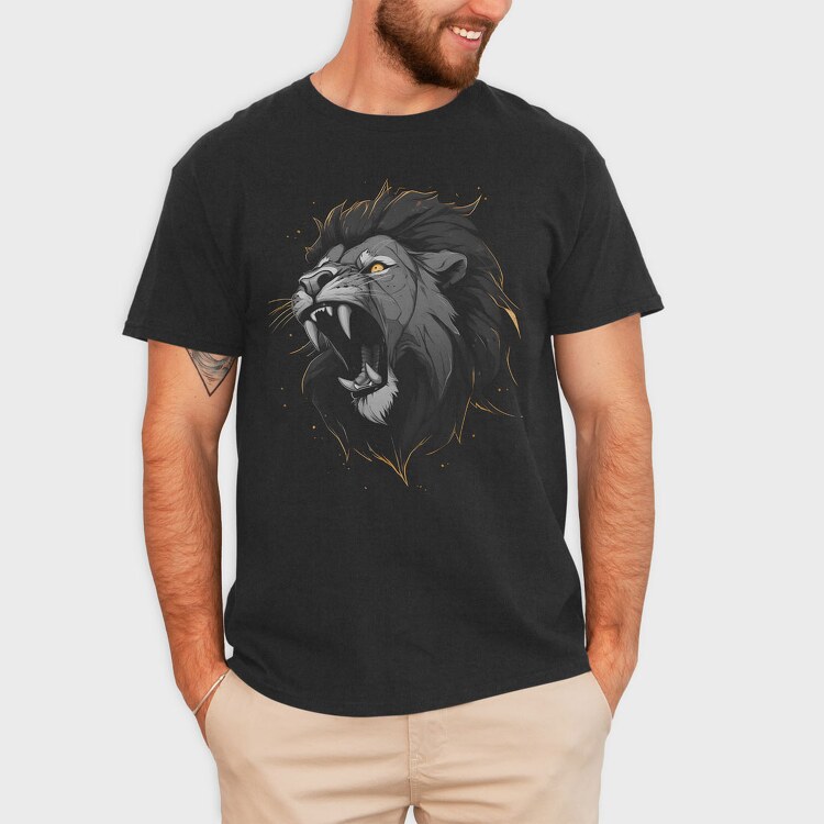 Lion Duotone, Tricou Barbati (Unisex)