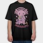 Axolotl Eating Candy Snaxalotl, Tricou Oversize Barbati (Unisex)
