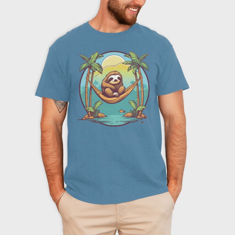 Sloth in a Hammock, Tricou Barbati (Unisex)