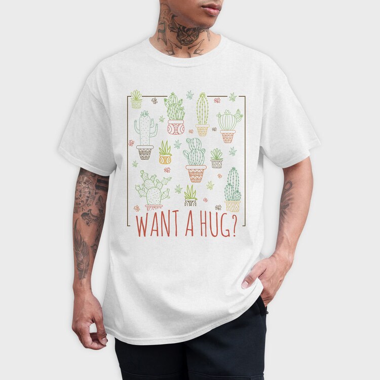 Cactus Hug, Tricou Barbati (Unisex)