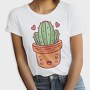Kawaii Cactus In A Pot, Tricou Femei