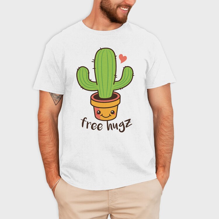 Cactus Hugs Cute 01, Tricou Barbati (Unisex)