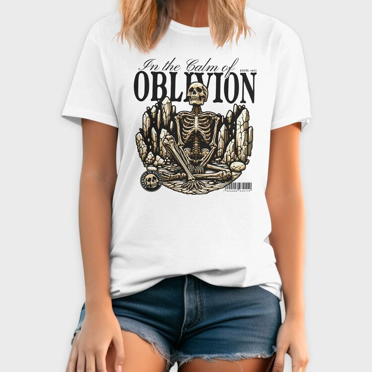 Oblivion Skeleton Quote, Tricou Barbati (Unisex)