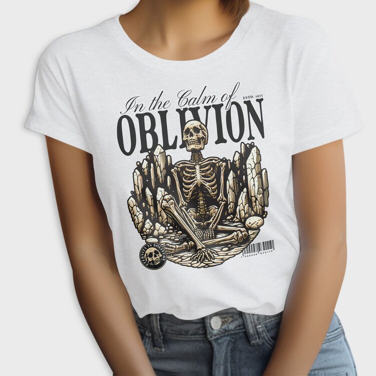 Oblivion Skeleton Quote, Tricou Femei