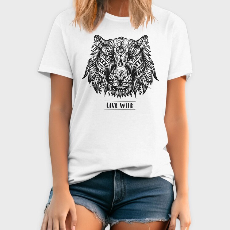Mandala Tiger 001, Tricou Barbati (Unisex)