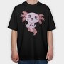 Kawaii Gaming Axolotl Gamer, Tricou Oversize Barbati (Unisex)