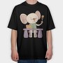 Kawaii Koala Feast, Tricou Oversize Barbati (Unisex)