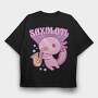 Axolotl Playing Saxophone Saxolotl, Tricou Oversize Barbati (Unisex)