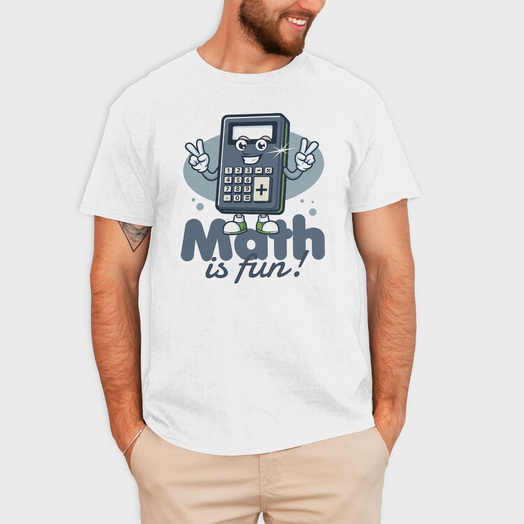 Math Is Fun Calculator Tote, Tricou Barbati (Unisex)